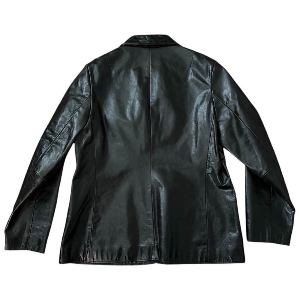 Gap Black Leather Blazer Jacket - image 4